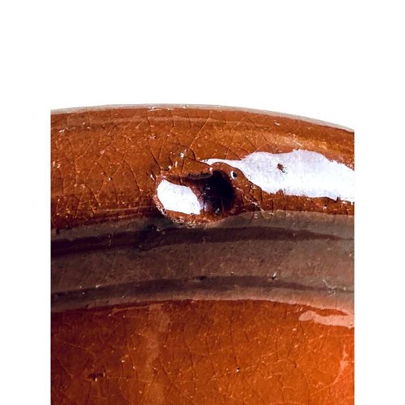 Moroccan Glazed Clay Flowers and Leaves Tagine Tanjin Baking Casserole Dish 9" - Picture 6 of 7